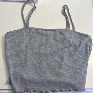 Gray Spaghetti strap crop (Not Worn)